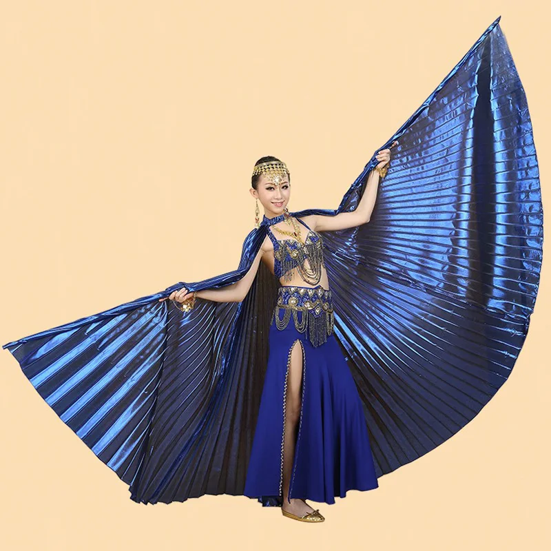 Belly Dancing Costume Wing Belly Dance isis wings Transparent fabric  Golden Color New Style Professional