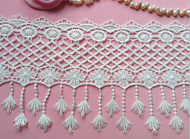 

18cm exquisite milk fibre big tassel fringe lace trimming,clothes and home items DIY decoration accessories,XERY-JS0513H