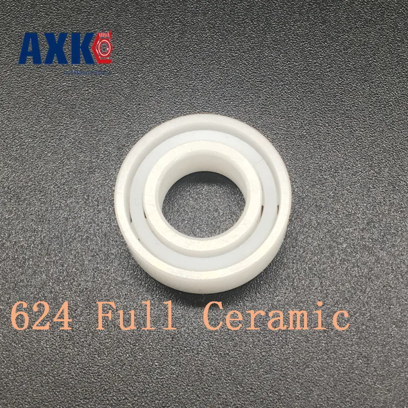 AXK 624 Full Ceramic Bearing 1 Piece 4x13x5mm ZrO2 Material 624CE Zirconia Ball Bearings for Rapid Sale