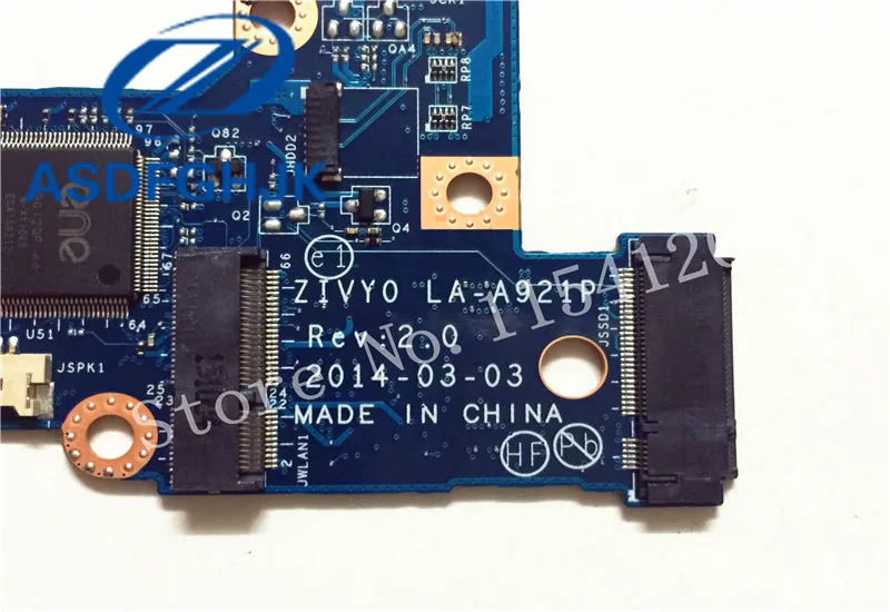 Imagem -03 - Placa-mãe do Portátil Zivy0 La-a921p para Lenovo para Yoga 13 Sr1en I34030u 4gb 100 Teste ok