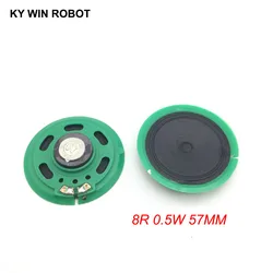 2 pz/lotto nuovo altoparlante ultrasottile telefono corno giocattolo-auto corno 8 ohm 0.5 watt 0.5 W 8R altoparlante diametro 57MM 5.7CM spessore 9MM