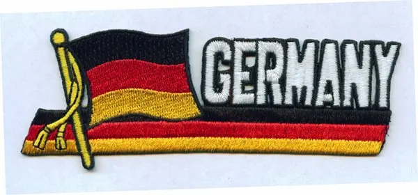 Нашивки с вышивкой в виде немецкого флага, блестящие нашивки с тепловой обрезкой и гладкой подложкой, сделано по запросу клиента, moq50 шт., бесплатная доставка