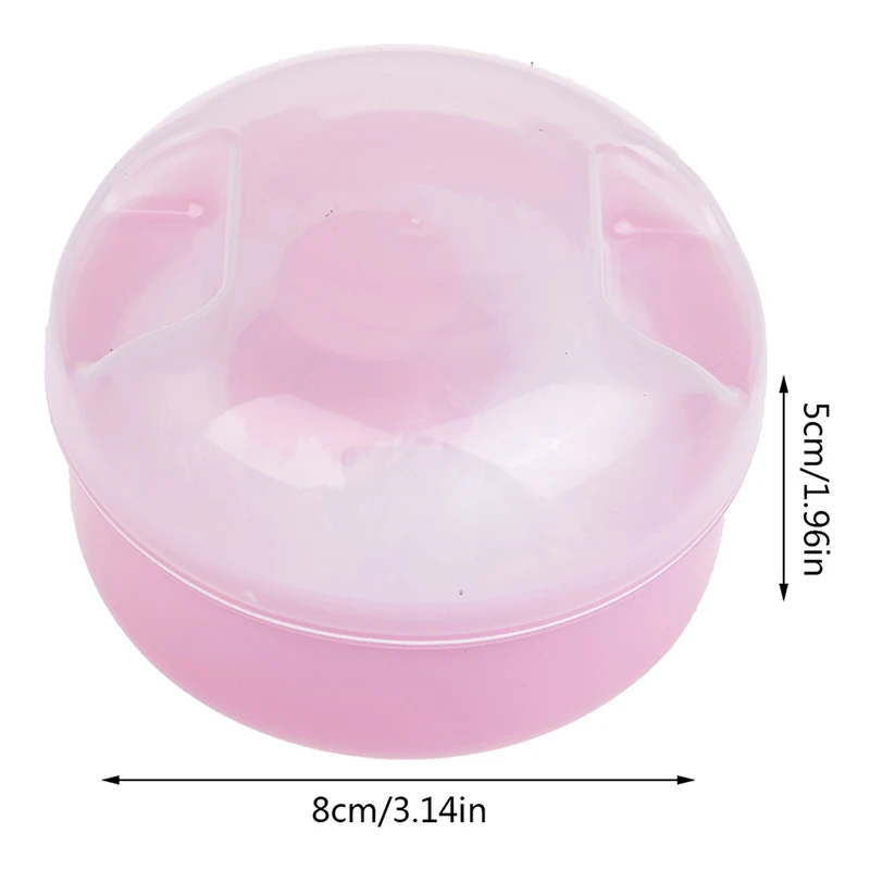 Nieuwe Hoge Kwaliteit Baby Zachte Gezicht Lichaam Cosmetische Poederdons Talkpoeder Spons Box Case Container 1Pcs Groothandel