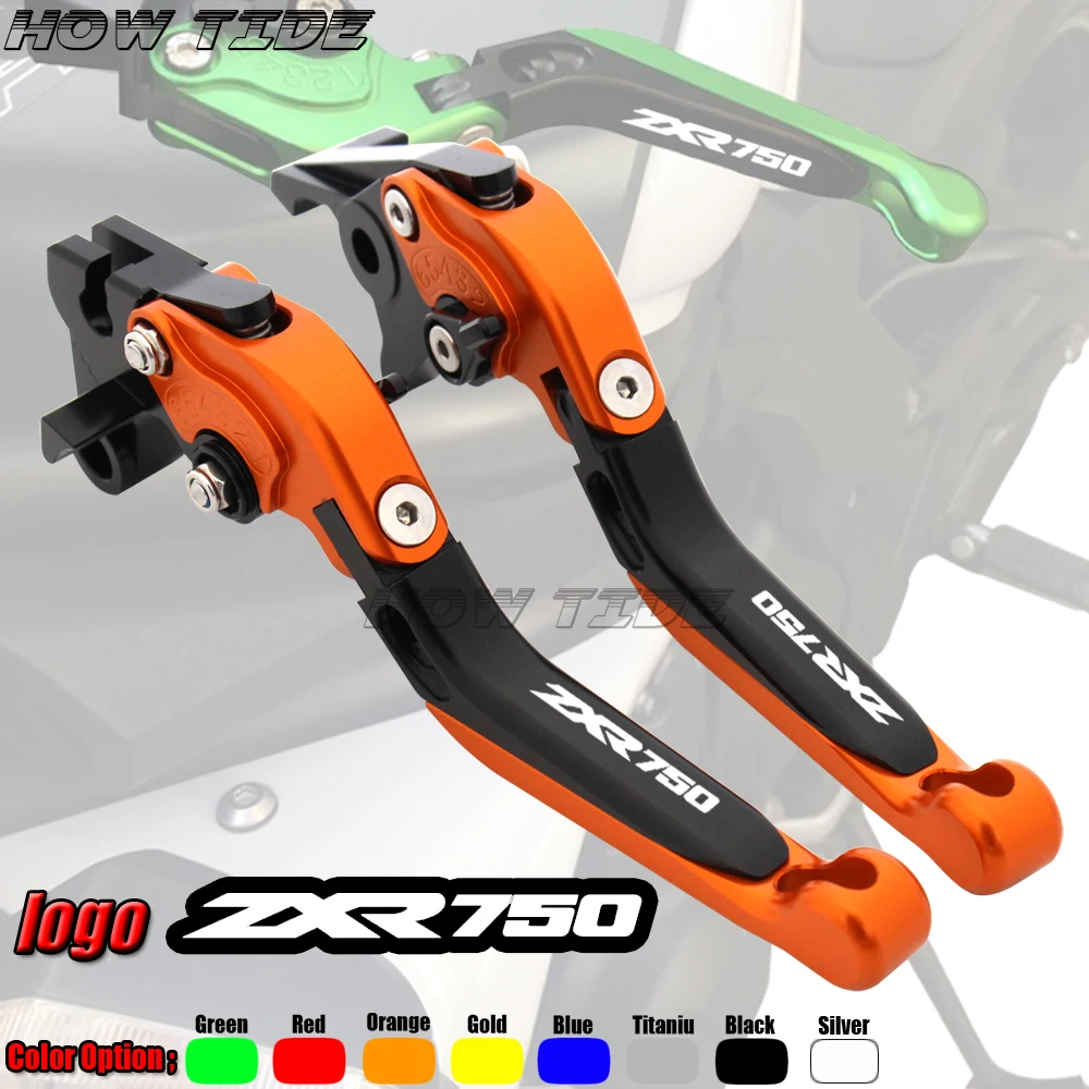 For Kawasaki ZXR750 ZXR 750 1989-1995 Motorcycle Brake Levers adjustable Folding Bike extensible CNC Clutch Levers