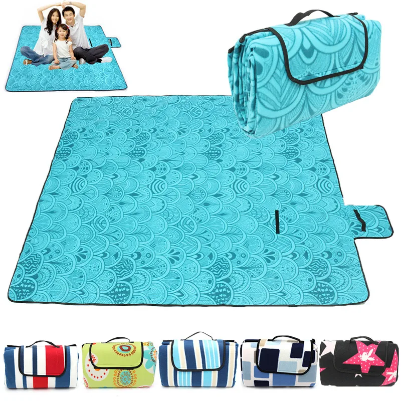 2mx2m 2x1.5mWaterproof Folding Picnic Mat Outdoor Camping Beach Moisture-proof Blanket Portable Camping Mat Hiking Beach Pad