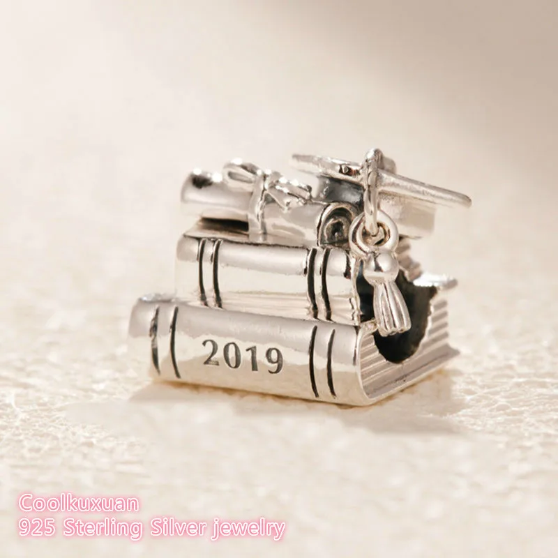 

Mother's Day 100% 925 Sterling Silver Cap, Book & Scroll Charm beads Fits Original Pandora bracelets Jewelry Making