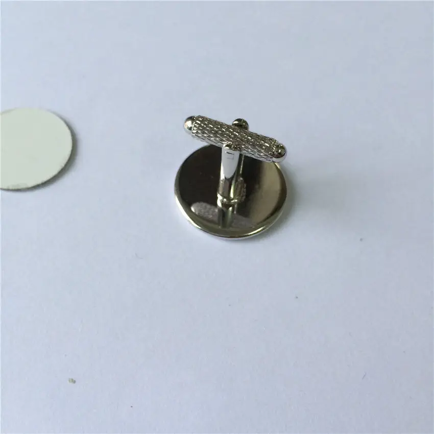 tie clips &cufflinks for sublimation blank Threaded rod cufflinks for heat tranfer printing personalized blank consumables