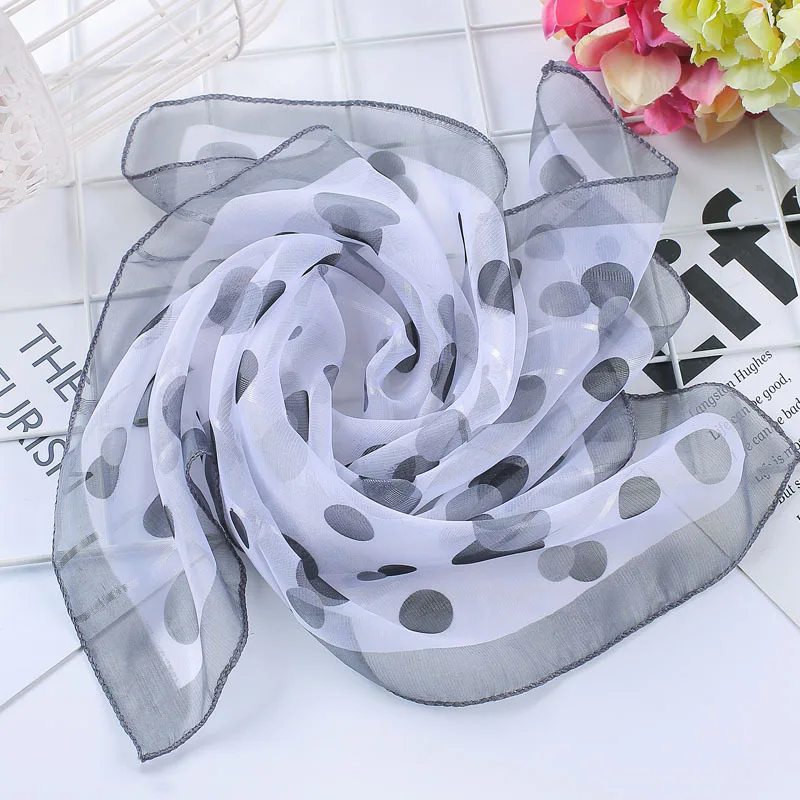 Spring-summer hot  women silk scarf square lady wrap small office neck head scarf hair scarf foulard 50*50cm skinny scarfs