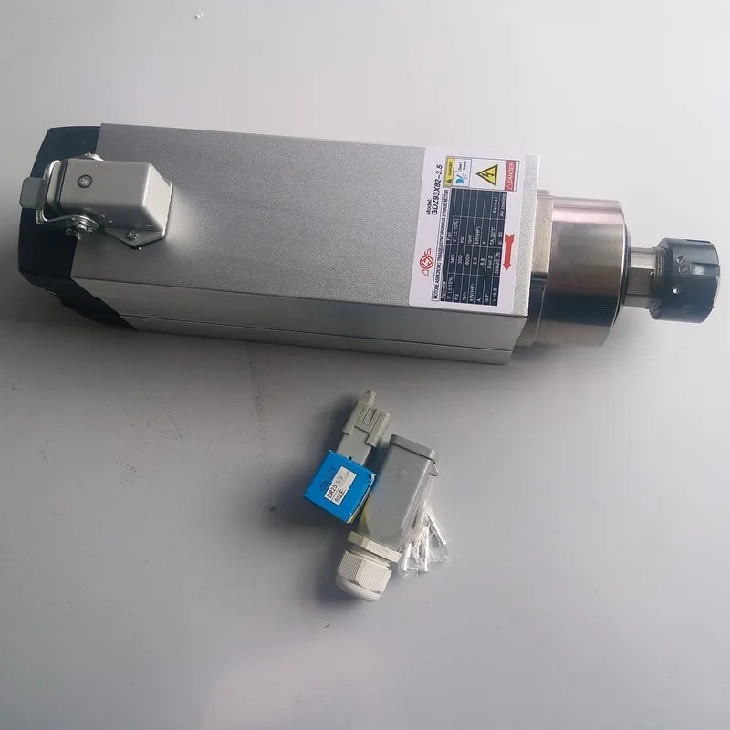 Moteur à broche carrée refroidi à l'air, 4 roulements, 220V, 1,5 kw, onduleur VFD, kit de pinces ER20 pour machine à graver CNC, routeur