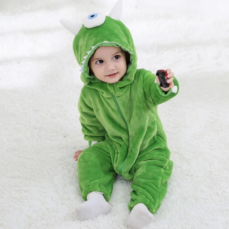 Baby Nothic Pajamas Clothing Newborn Infant Rompers Onesie Boy Girl Babe Animal Cosplay Costume Outfit Hooded Jumpsuit Winter