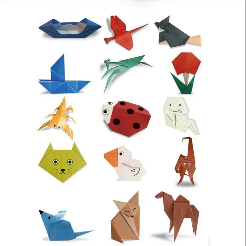 100Pcs/Pack Origami Paper Kid DIY Handmade Double Sided Coloured Folded Craft Paper Scrapbooking Decoration Art Crafts Material