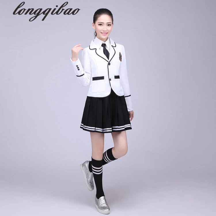 Uniforme escolar infantil de manga comprida, uniforme de escola primária e leitura de estudantes, uniforme escolar britânico