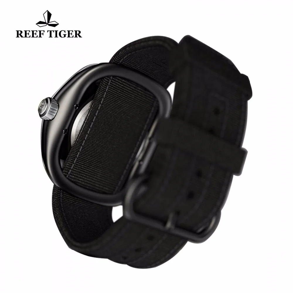 Reef Tiger/RT Luxury Sport Watch Luminous Dial  Automatic Creative Design Dive Watch Nylon/Leather/Rubber Strap RGA90S7