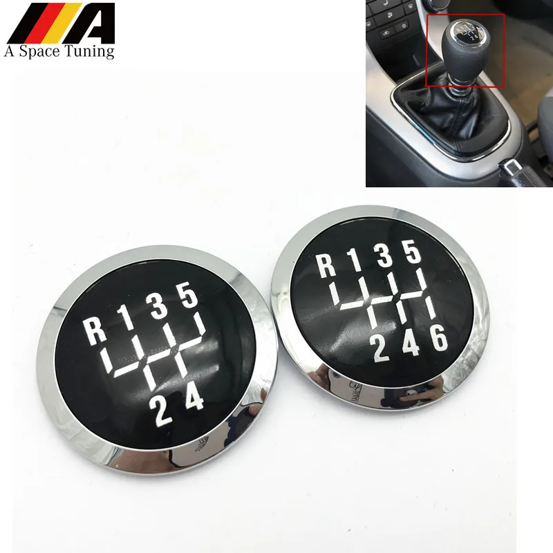 5/6 Speed Black Gear Shift Knob Cap Emblem Badge Cover Lever Shifter Pen Cap for Cruze 2008 2009 2010 2011 2012