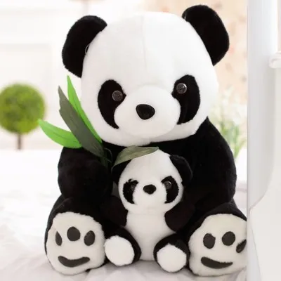 

cute sitting pose panda mom hug child doll large 48 cm toy panda plush toy , birthday gift x133