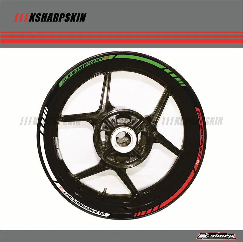 

12 X Thick Edge Outer Rim Sticker Stripe Wheel Decals FIT all DUCATI super sports supersport supersport s 939