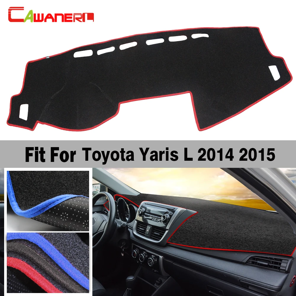

Накладка на приборную панель автомобиля, внутренняя панель, избегайте света, коврик, чехол для стола, ковер, без скольжения для Toyota Yaris L 2014 2015