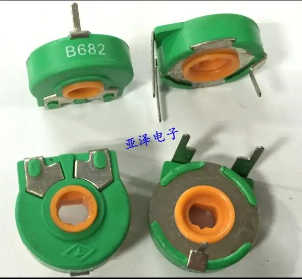 

[VK] T Spain PT15-6.8K B682 adjustable potentiometer horizontal elliptical hole rotating adjustable resistance switch