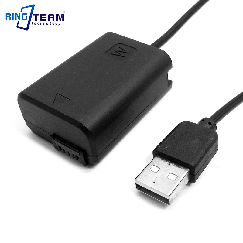 USB الربيع كابل إلى AC-PW20 DC المقرنة لسوني كاميرا ألفا NEX F3 5R 5T 3N 5N A33 A5000 A6000 A6300 A6500 ZV-E10 NP-FW50 Ada