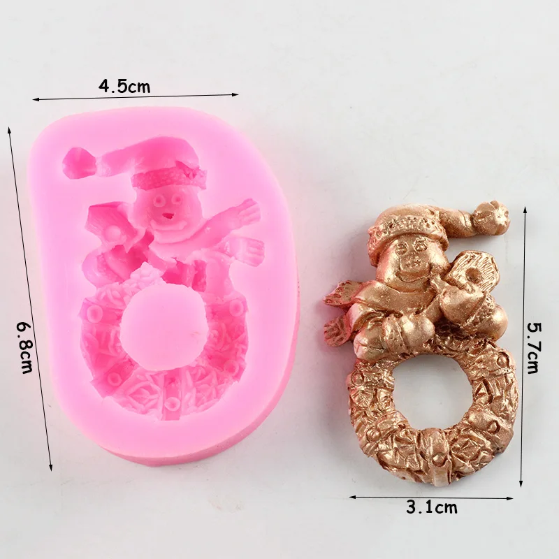 Christmas Silicone Mold for Fondant Cake Decorating Tools Door Deer Christmas Tree Snowman Chocolate Biscuits Candy Cupcake Mold