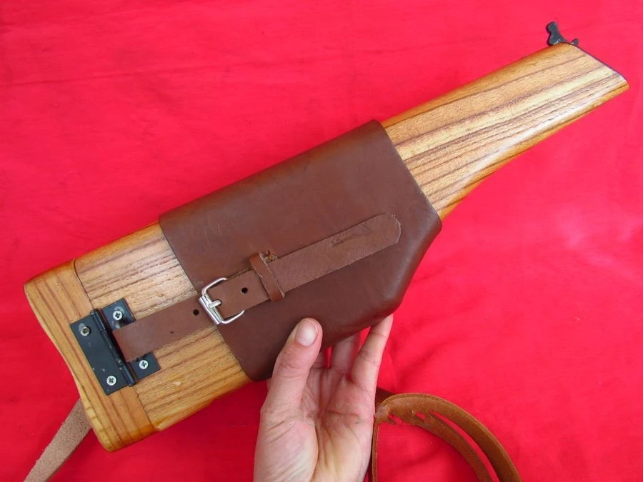 NEW WWII GERMAN MAUSER C96 TYPE BROOMHANDLE HOLSTER -BEST MILITARY COLLECTION