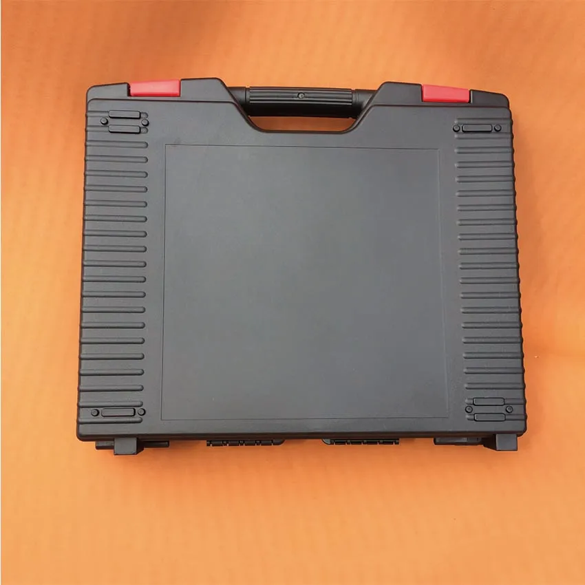 Midden Maat 400*350*100Mm Zwart Plastic Tool Case Met Rode Kleur Vergrendelingen