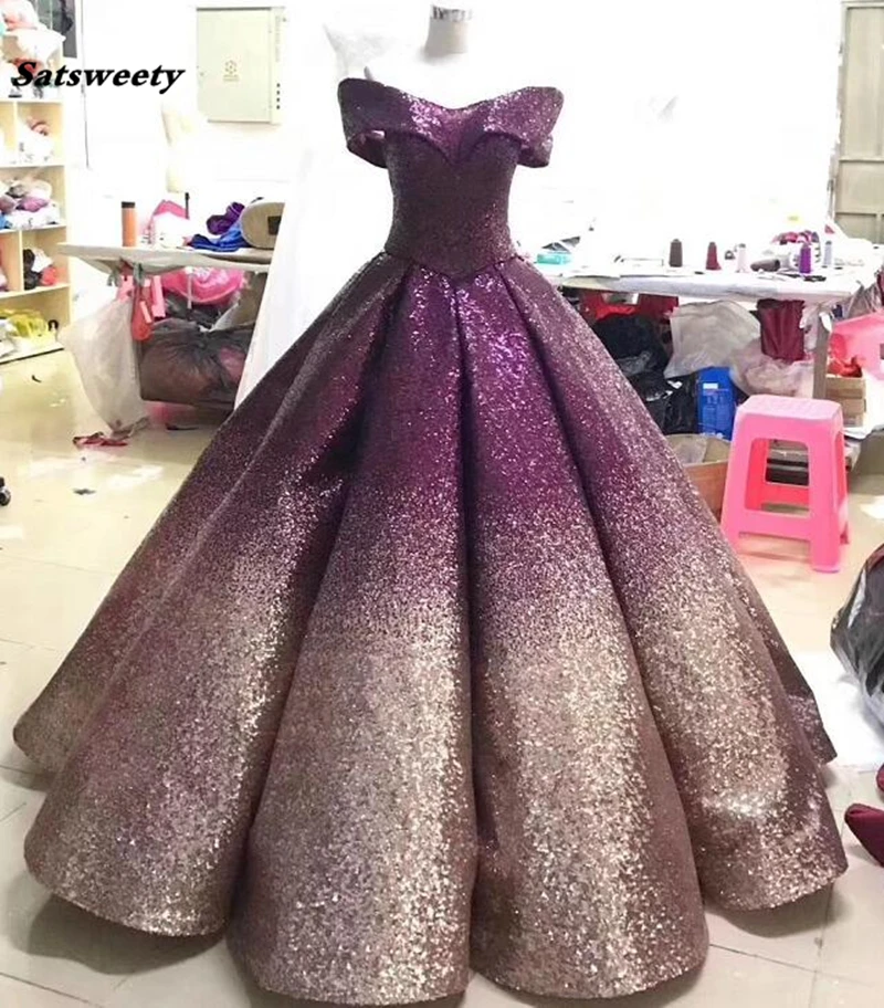 Vestido De baile brillante con lentejuelas para madre De la novia, vestido árabe De Dubái sin hombros, vestidos De graduación