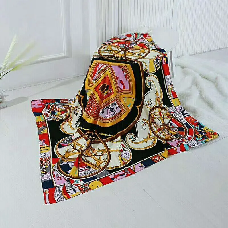 KOI LEAPING New Fashion Shawl carriage Printing high quality 130*130 Square Scarf Decoration Headdress headscarf Gift