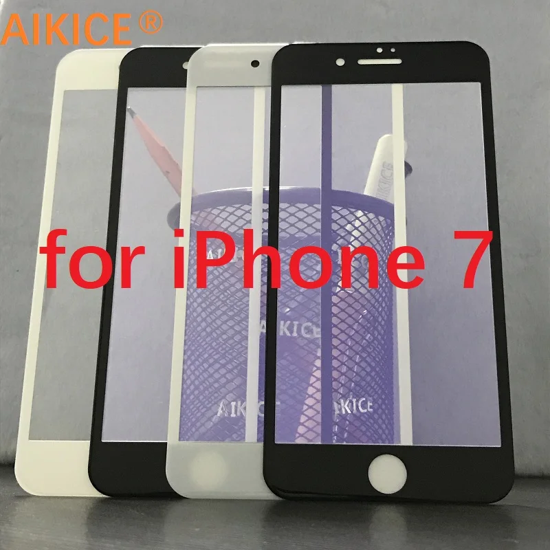 i7 Tempered Glass 3D Carbon Fiber Soft Full Cover Screen Protector For iPhone 7 Plus Tempered Glass Full Glue Protective Film