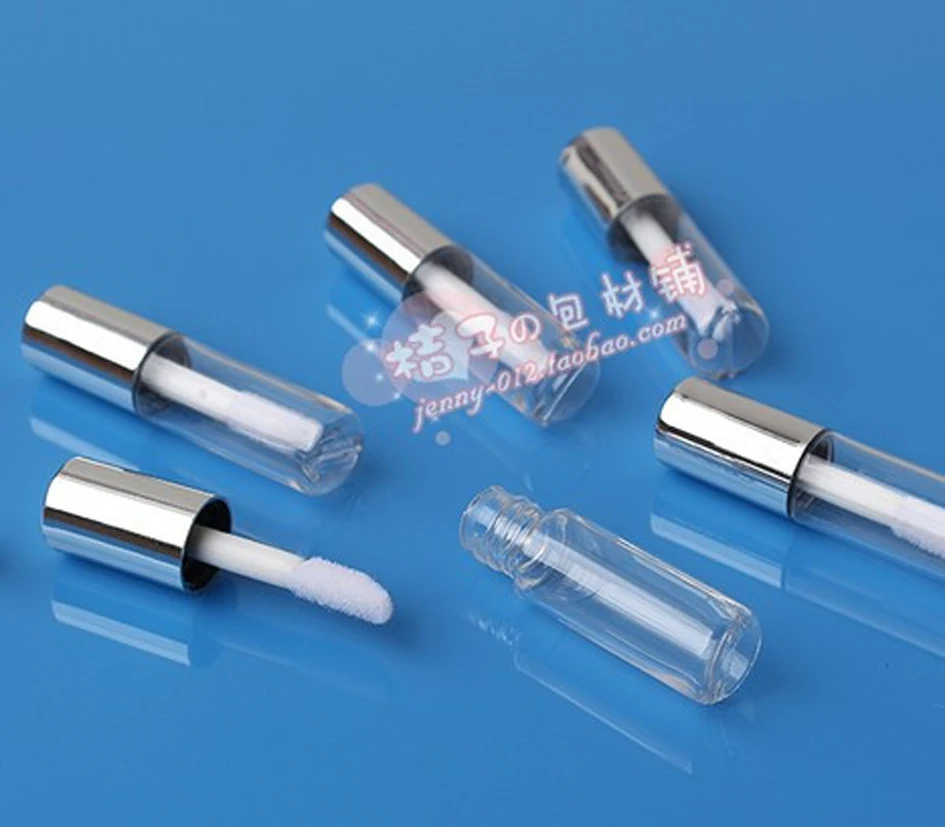 50pcs/lot 0.8ml 1.2ml gold/silver/black cap mini-ATC DIY dispensing wand lip stick  tube, Lip gloss tube cosmetic tube