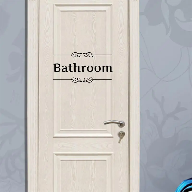 Free Shipping bathroom shower room door Entrance Sign stickers decoration wall decals For Shop Office Home Cafe Hotel