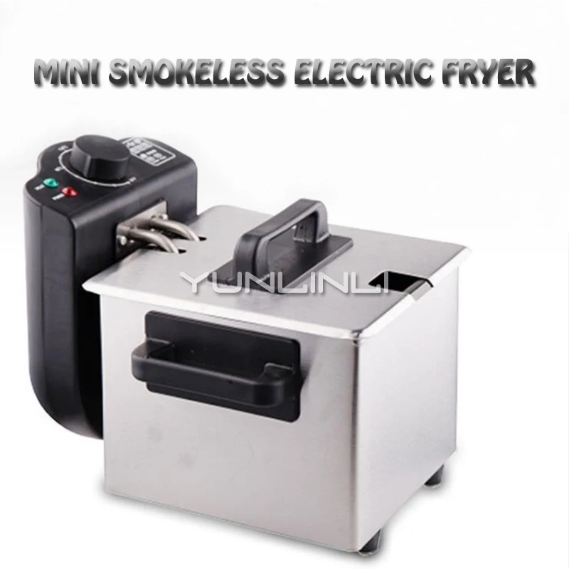 

1.5L Mini Electric Deep Fryer Household Constant Temperature Frying Machine Smokeless Frying Cooker