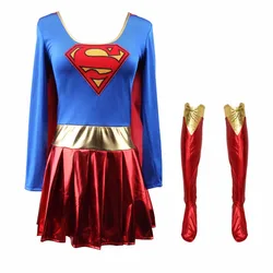 Women Super Girl Superhero Superwomen Costume Fancy Dress Outfit Party Halloween