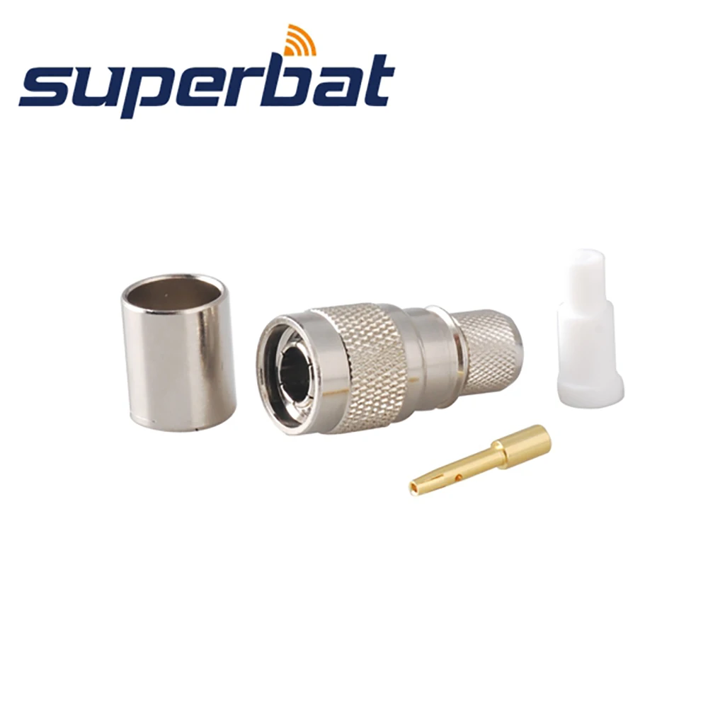 Superbat RP-TNC Crimp Male(Female Pin) RF Connector for Cable LMR400 RG8 RG213 RG214