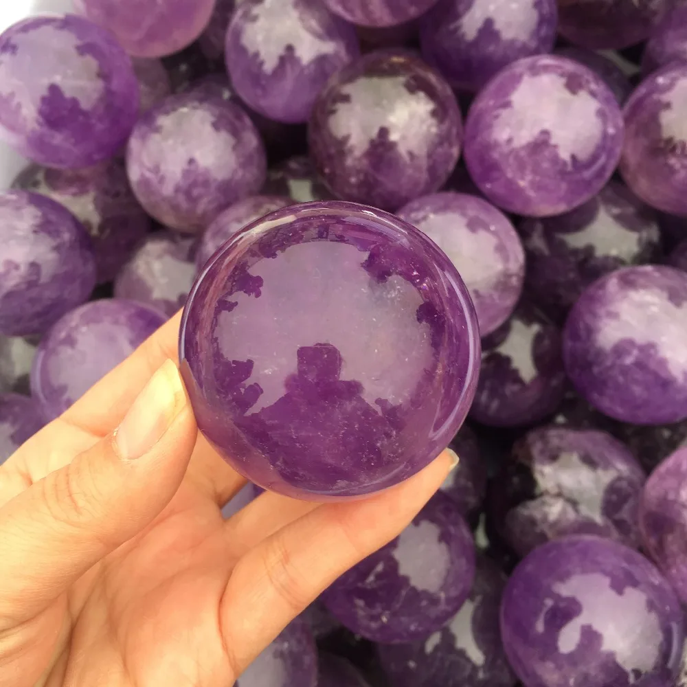 

50mm Natural Amethyst Quartz Crystal Sphere Ball Healing 150-160g