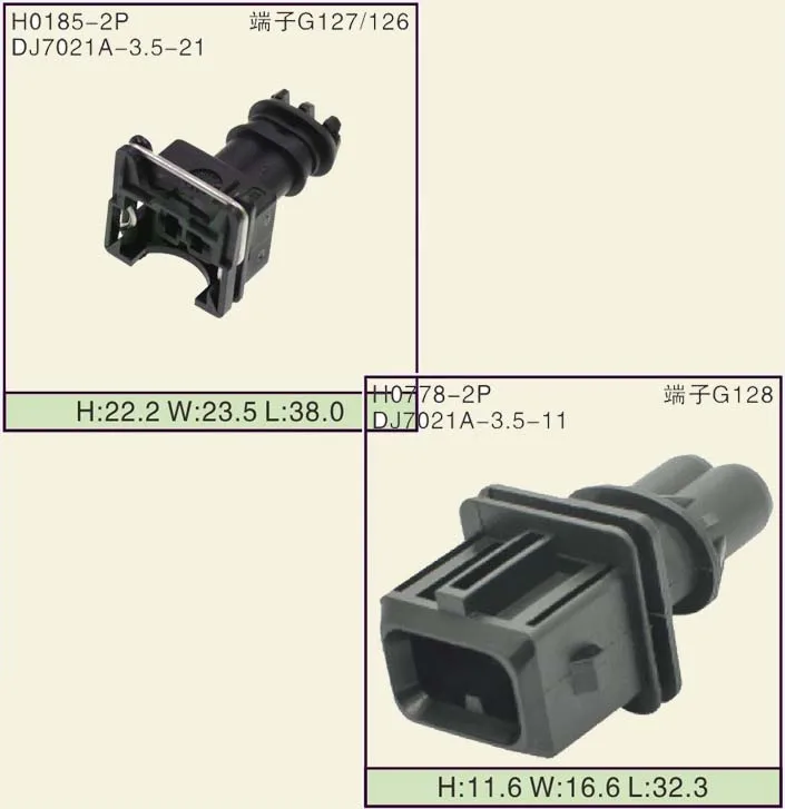 282762-1/106462-1 3.5mm EV1 Fuel Injector Plug nozzle Cars Waterproof 2 Pin way Wire Connector Plug auto Connectors