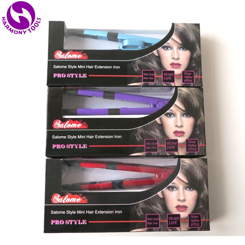 Miniconector de pelo de hierro con temperatura ajustable, herramienta de extensión de cabello de queratina, prepegado, regalo, 1 unidad