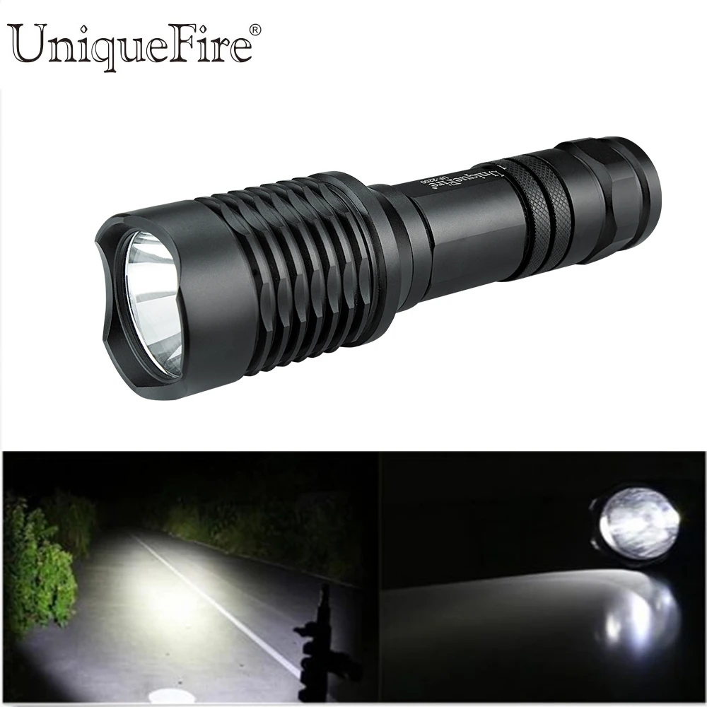 

UniqueFire LED Tactical Flashlight 1200 Lumens U2 Portable Outdoor Torch Rechargeable 18650 Battery For Indoor Activity