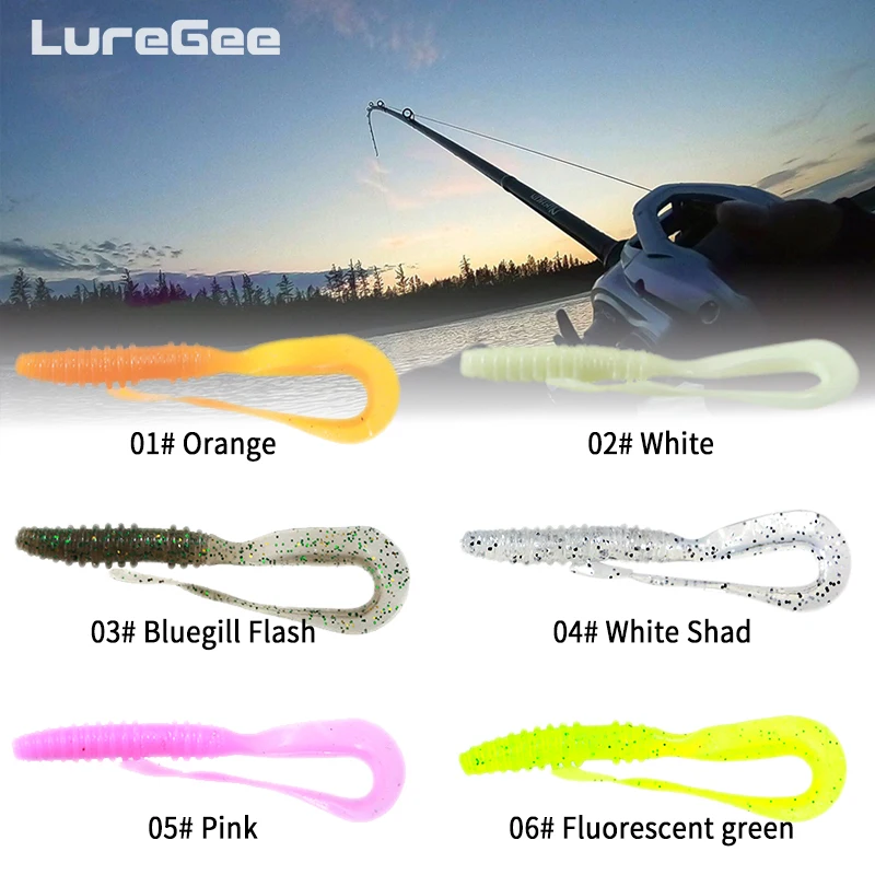 LureGee Mad Wag 90mm Fishing Soft Lures Artificial Worm Soft Baits Predator Silicone Fishing Soft Wobblers Fishing Lures So