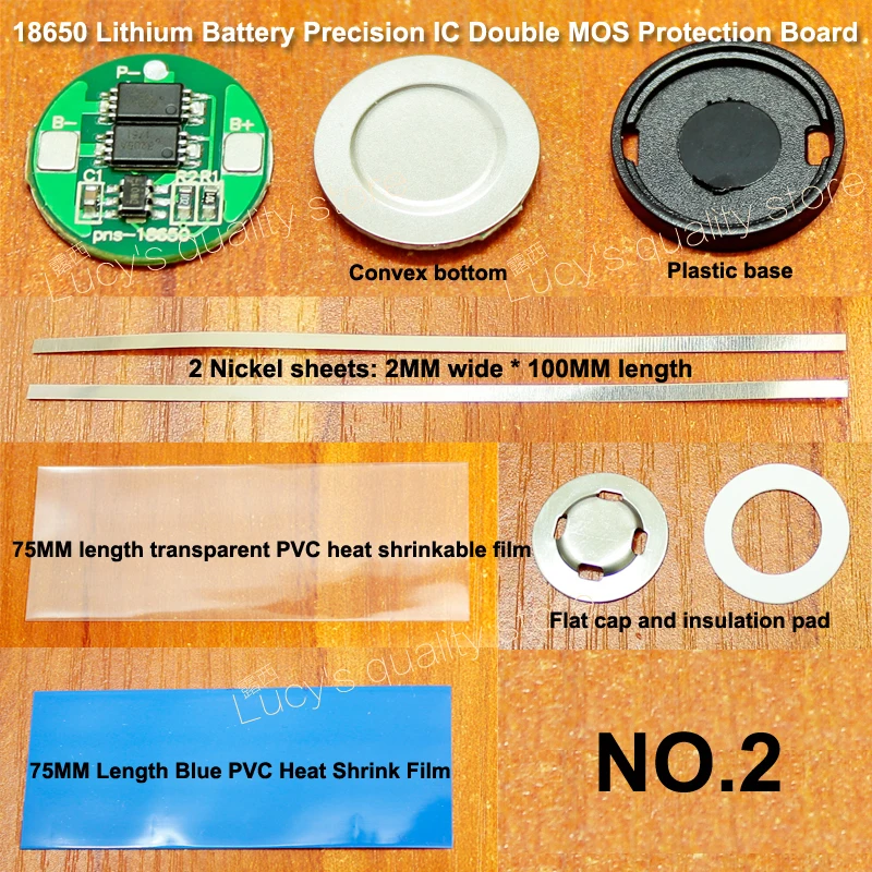 10set 18650 lithium battery precision IC G3JK double MOS protection board 4.2V single string power protection board 6A curren