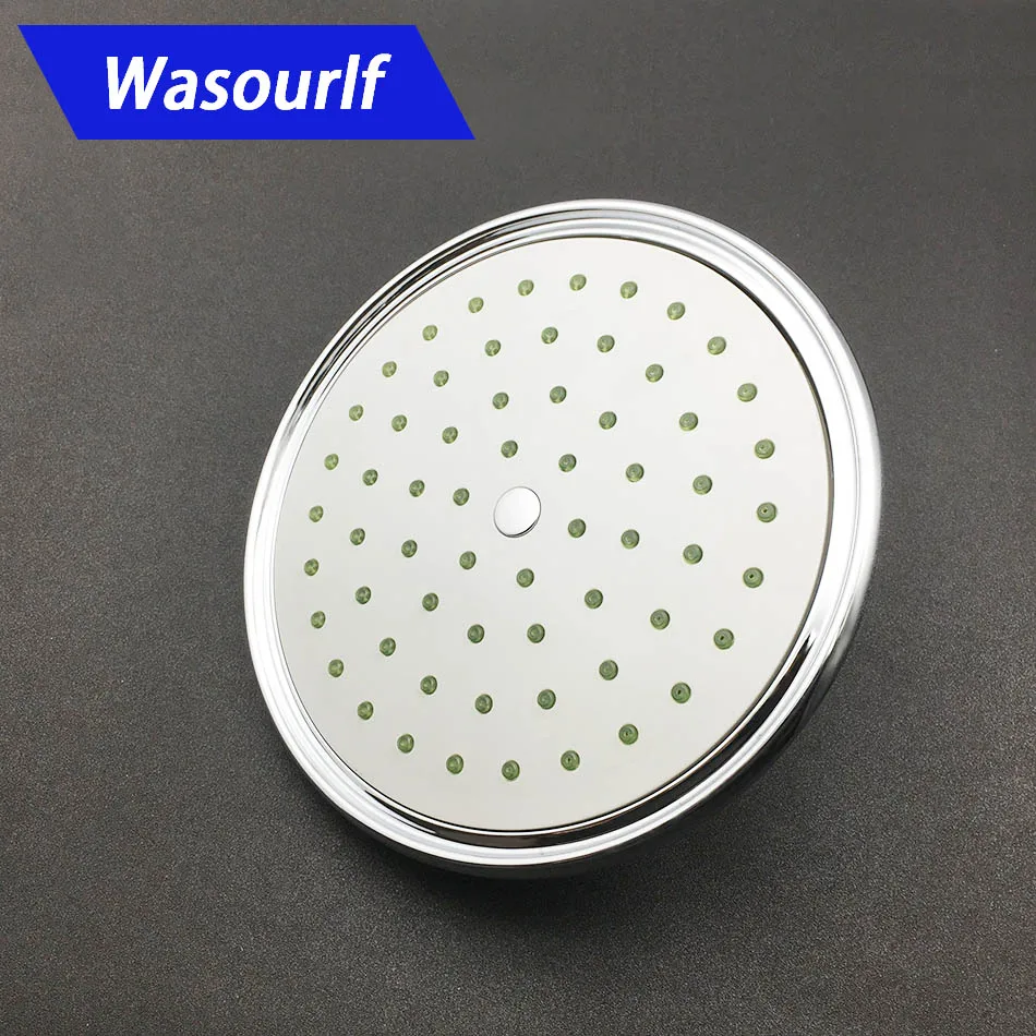 WASOURLF – pommeau de douche au plafond, 8 pouces, pommeau de douche mural, économie d'eau pressurisée, Spray supérieur en plastique chromé, douche Spa de haute qualité