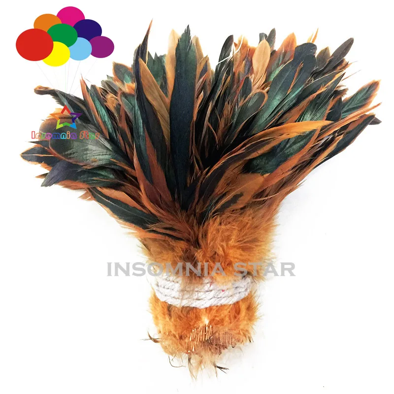 600 pcs Carnival Dyed Rooster Saddle Hackle Feather Strung 6-8 inch / 15-20 cm Chicken feather Trimming Cock Ribbons costume