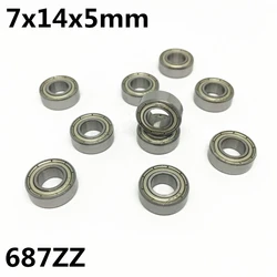 10Pcs 687ZZ L-1470ZZ 7x14x5 mm Deep Groove Ball bearing Miniature Bearing High quality High Speed Advanced 687Z