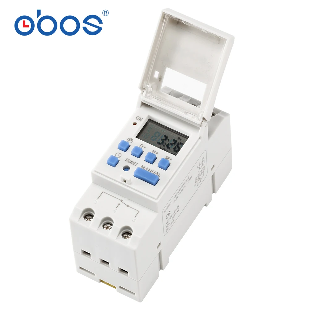 Temporizador digital do ruído do temporizador da memória 220v digital das interrupções de energia de obos timernew com 16 vezes de ligar/desligar pelo tempo do dia escala ajustada 1min-168h