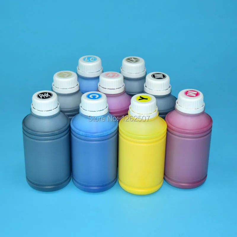 9 Colors 500ML Premium Waterproof Pigment Ink For Epson Surecolor P600 P608 P800 R3000 3800 3880 11880 7890 9890 Printers