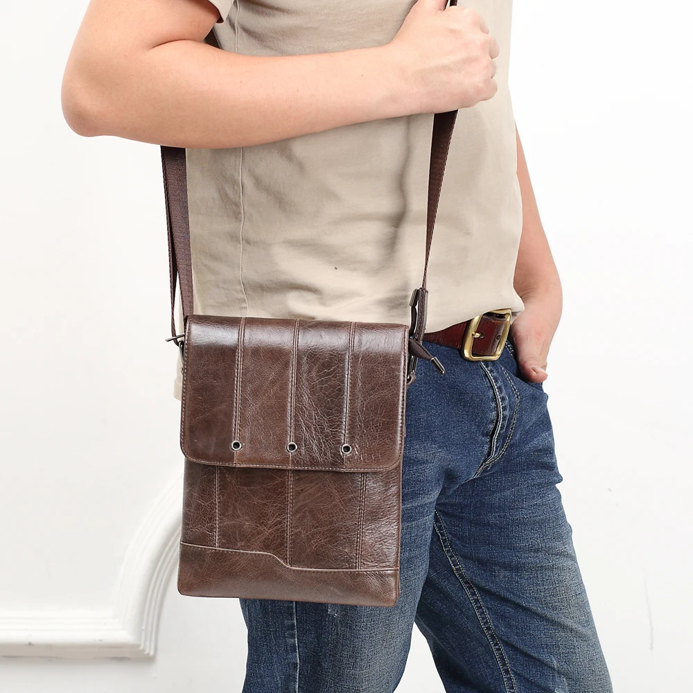 

MEIGARDASS Genuine Leather Crossbody Bag Men Shoulder Bag Travel Messenger Bags for men Business iPad Handbags Male Tote Purse