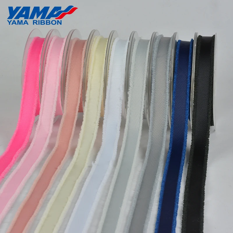 YAMA-Grosgrain Fringe Ribbon, Flower Decoration, Wedding Craft, DIY Gift, 16mm, 25mm, 38mm, 50Yards Per Roll