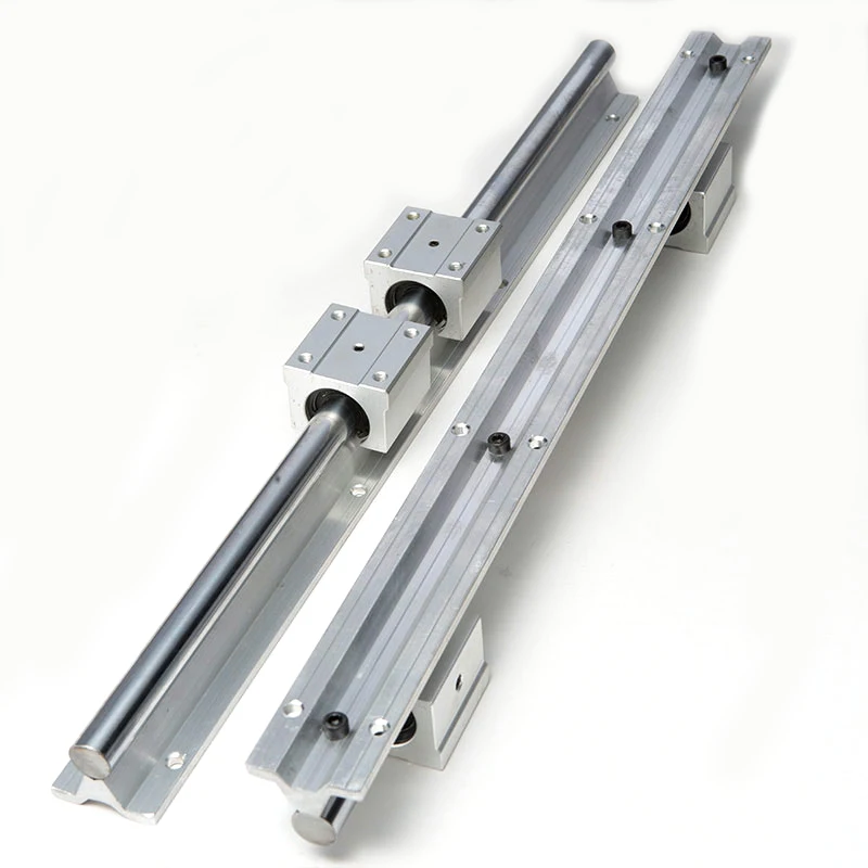 2 pcs SBR16 Linear Guide Rail of Length 400/500mm with 2pcs Cylindrical Guide and 4pcs Slider for CNC Wide Application