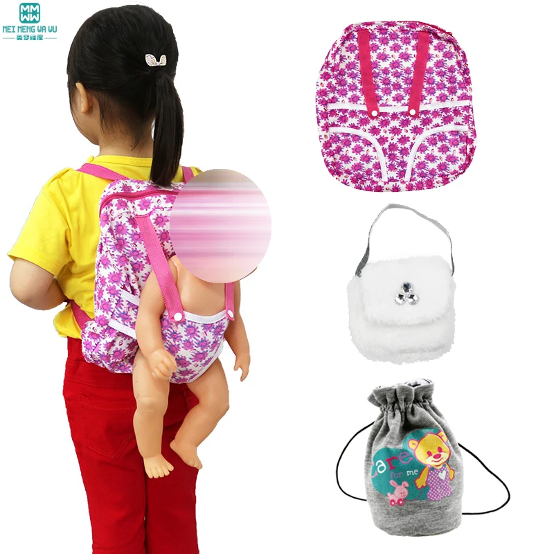 Mini Toys Small Baby Backpack 40cm-45cm Newborn Doll Accessories and American Doll