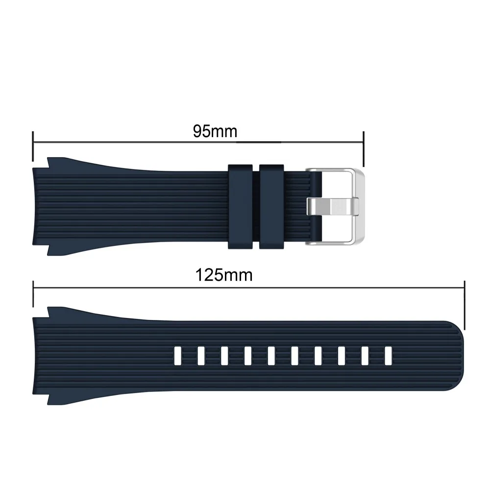 Silicone Wrist Band Strap for Samsung Galaxy Watch 46mm SM-R800 Smart Watch Band Rubber Bracelet for Samsung Gear S3 Strap